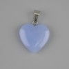 Pendant Heart Aquamarine 20x20mm+-, length 28mm+-