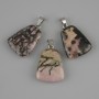 Pendant Rhodonite trapezoid 17x21mm+-, length 30mm+-