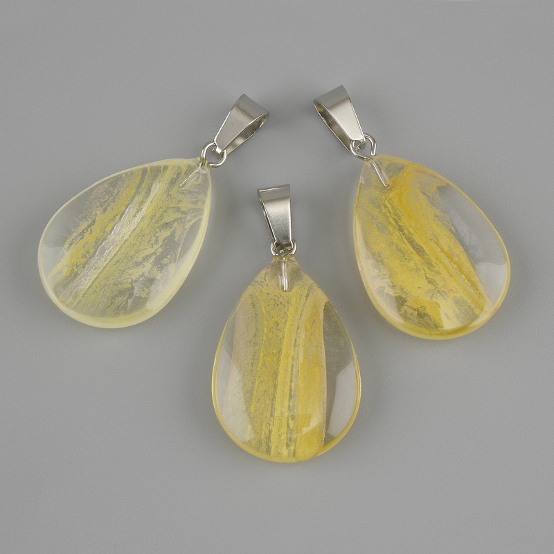 Pendant Teardrop (clear resin) 25x18x35 mm+