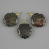 Shell pendant Jasper Dragon's Blood 22x22xmm +- , length 30mm +-