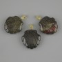 Shell pendant Jasper Dragon's Blood 22x22xmm +- , length 30mm +-