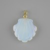 Pendant Shell Moonstone Adularia Opalite 22x22x22mm+-, length 30mm+-