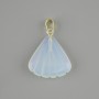 Pendant Shell Moonstone Opalite 20x20x20mm+-, length 28mm+-