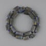 Labradorite beads rough natural stone tumbled chips 11-25×10-11, 5mm+-, length 45cm+- on a string
