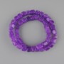Sugilite beads cube 6.5-7.5, 5-7.5x6.5 mm ±, strand length 38 cm ± on a string