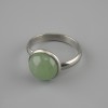 Ring Nephrite 12mm+- without, sizes silvery metal
