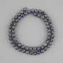 Sapphire beads faceted, bead diameter 6mm ±, length 39cm ± on a string