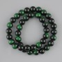 Beads Green Tiger's Eye (single) smooth round bead, diameter 10mm +-, length 37cm +- on a string