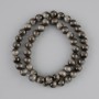 Beads Gray Tiger's Eye (artificial) smooth round bead, diameter 8mm ±, length 37cm ± on a fishing line