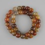 Agate "Dragon Veins" barrel beads, diameter 9, 5-10×10, 5-11 mm +-, length 37 cm +- on a thread