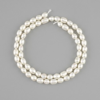 Freshwater pearl beads 5, 5-8x4.5-5mm +-, length 35cm +/-