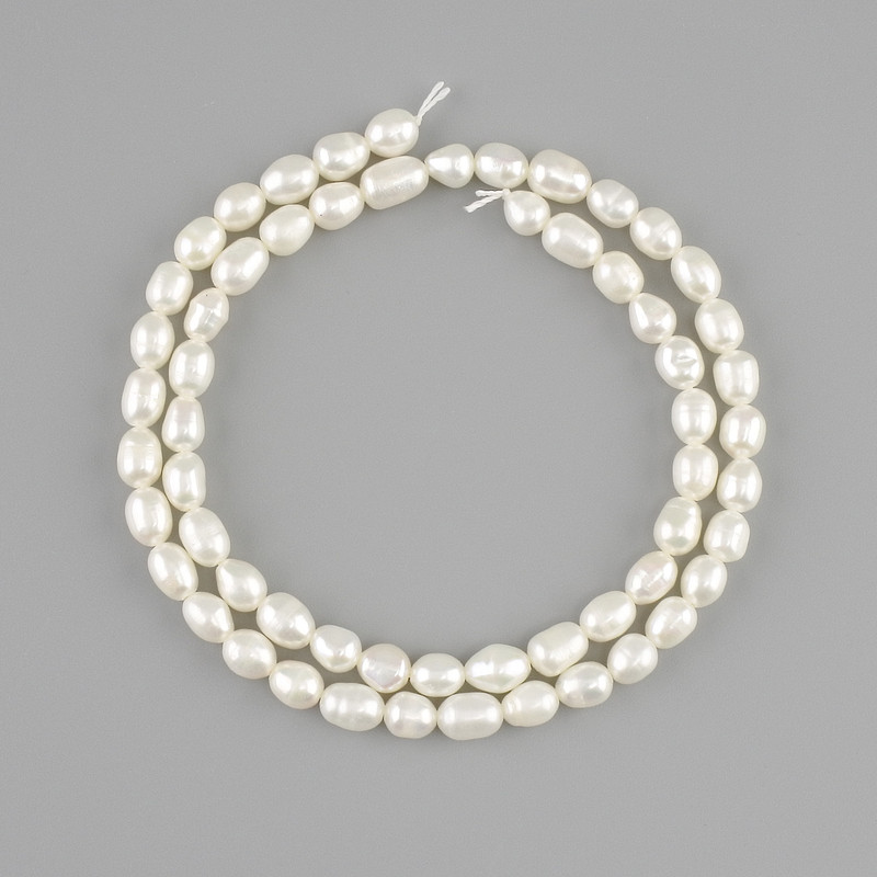 Freshwater pearl beads 5, 5-8x4.5-5mm +-, length 35cm +/-