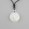 Tree of Life pendant Mountain crystal, diameter 36 mm ± on a black cord with a drawstring, length 78 cm +