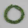 Beads Diopside natural stone faceted bead, diameter 6–6.5 mm+-, length 39 cm+