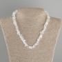 Necklace Opalite moonstone chips, diameter 7-10, 5x3-4, 5mm+, length 40cm + 5cm extension chain