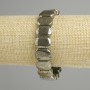 Bracelet Pyrite smooth rounded link 15x10mm +-, length 18cm +- stretch