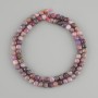 Ruby Sapphire faceted cube beads, diameter 5x5mm +/-, length 39cm +/-