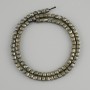 Pyrite beads faceted cubes, diameter 4x4mm+-, length 39cm+-