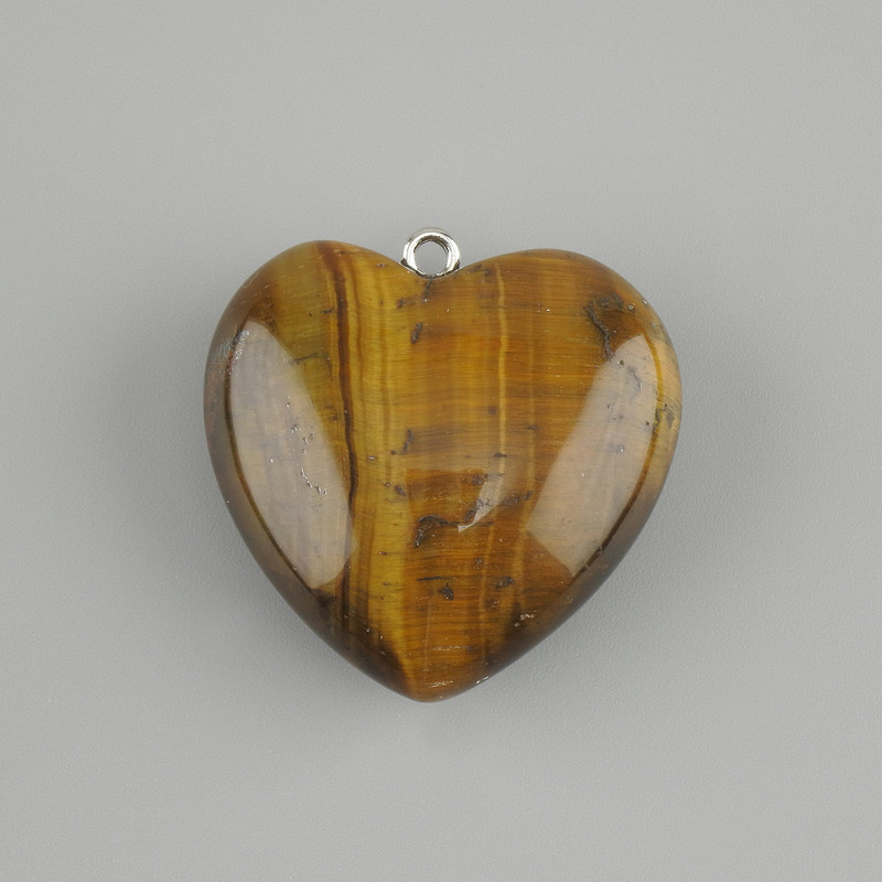 Heart Pendant Tiger’s Eye 30x30mm+