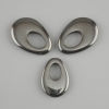 Pendant drop hematite, diameter 27x19mm +/-, hole diameter 12x8mm +/-