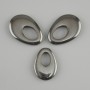 Pendant drop hematite, diameter 27x19mm +/-, hole diameter 12x8mm +/-