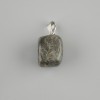 Totem pendant Larvikite stone bar 14x11x11mm ±, length 23mm ± assorted sizes