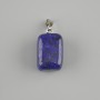 Totem pendant Lapis Lazuli block 14x11x11mm +- , length 23mm +-, assorted sizes