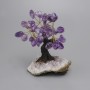 Amethyst souvenir tree with flexible branches, diameter 14 mm ±, on base 77×64 mm ±, length 135 mm ± (assorted sizes)