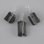 Unprocessed Tourmaline Schorl pendant in a silvery wrap 24x22mm+-, length 43mm+-(assorted sizes)