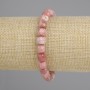Rhodochrosite natural stone bracelet faceted cube, diameter 7x7mm +-, length 18cm
