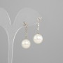 Stud earrings with Majorca pearls, diameter 12mm+-, length 30mm+-