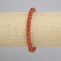 Bracelet Carnelian faceted bead, bead diameter 6mm ±, length 18cm ± stretch