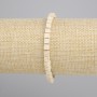 Beige Lava Bracelet volcanic lava cubes, 4x4 mm diameter +/-, length 18 cm +/- stretch