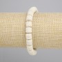 Beige Lava Bracelet volcanic lava cylinder, diameter 8x8 mm +/-, length 18 cm +/-, stretch