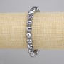 Terahertz bracelet faceted round bead, diameter 8mm+-, length 18cm+- stretch