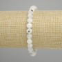 Adular bracelet smooth bead, diameter 7mm+-, length 18cm +- stretch