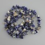 Sodalite beads, chip-shaped, diameter 4–10x2–6 mm +/-, length 78 cm +/-