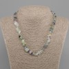 Necklace Fluorite rubble, diameter 5–12x3–5mm +/-, length 45cm +5cm extending chain