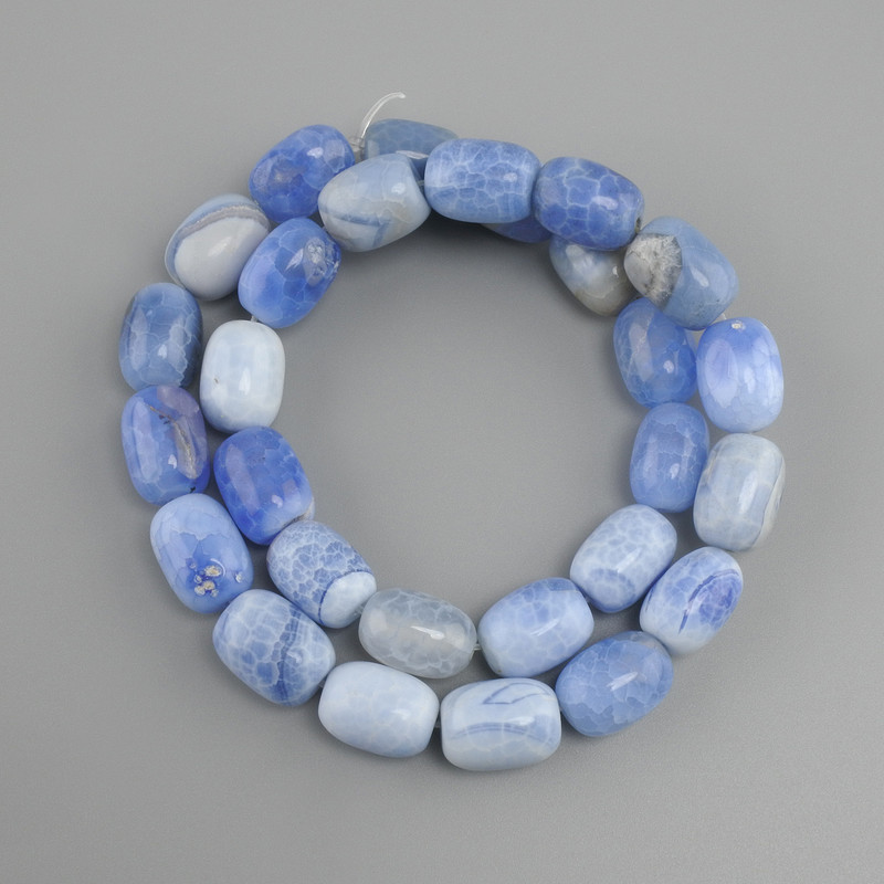 Agate barrel beads, diameter 14x10mm +/-, length 38cm +/-