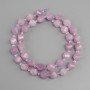 Kunzite beads faceted rhombus, diameter 8x7mm +- seed bead 3mm +-, length 36cm +-