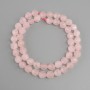 Pink quartz beads faceted, diameter 8x7mm +/-, length 38cm +/-