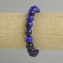 Bracelet Blue Tiger’s Eye smooth round bead, diameter 10mm +/-, length 18cm +/- stretch