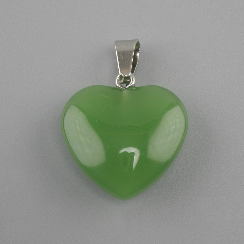 Heart Pendant Jade 20×20×28 mm+