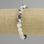 Adularia bracelet smooth bead, diameter 8mm+/-, length 18cm +/- stretch