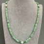 Long necklace with Skaffarka shell Scarphka rondelle 6x2mm+- Czech crystal faceted bead 8mm, length 90cm +