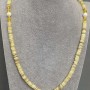 Long Scapharca shell necklace, rondelle 6x2mm+- Czech crystal faceted ball 8mm, length 90cm +