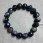 Agate bracelet faceted bead 10mm+-, length 18cm +- stretch
