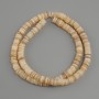 Shell beads Scapharca rondelle, diameter 6x1.5-2mm+- , length 39cm+- on a thread