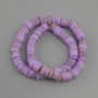 Shell beads Scapharca rondelle, diameter 10x1.5–2 mm±, length 36 cm± on a fishing line