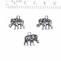 Elephant Pendant Finding, 1.5cm, Pack 20g +/-19pcs